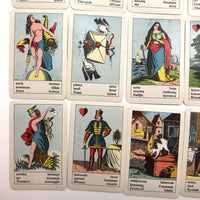 Piatnik & Sohne c. 1900 “Sehr Feine Aufschlagkarten” Fortune Telling Cards, Complete Deck