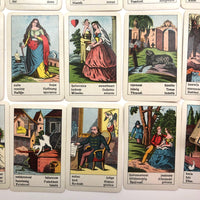 Piatnik & Sohne c. 1900 “Sehr Feine Aufschlagkarten” Fortune Telling Cards, Complete Deck