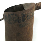 Old Iron Oil Can Pitcher with Great Form and Coiled Spout