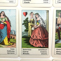Piatnik & Sohne c. 1900 “Sehr Feine Aufschlagkarten” Fortune Telling Cards, Complete Deck