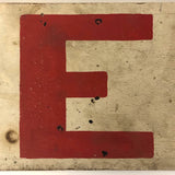 Hand-Painted, Double-Side Old Red and White Wooden OPEN Sign, 33 Inches