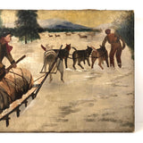 C. 1920s-30s Oil on Canvas Painted in Labrador, Inspired by Grenfell Mission Rug