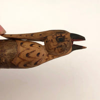 Bird Shaped Wooden Whistle with Mechanical Beak