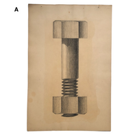 H.A Brown Large Graphite Industrial Design Renderings - SOLD INDIVIDUALLY