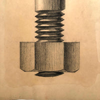 H.A Brown Large Graphite Industrial Design Renderings - SOLD INDIVIDUALLY