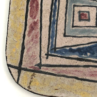 Walter Addison Mid-Century Pottery Trivet: Squares in Squares