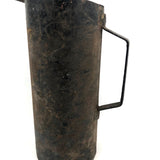 Old Iron Oil Can Pitcher with Great Form and Coiled Spout