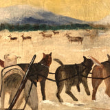 C. 1920s-30s Oil on Canvas Painted in Labrador, Inspired by Grenfell Mission Rug