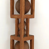 Large Architectural Carved Wooden Whimsy Tower