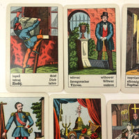 Piatnik & Sohne c. 1900 “Sehr Feine Aufschlagkarten” Fortune Telling Cards, Complete Deck