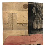 Marvelous Antique Folk Art Indian Chief Watercolor Drawing