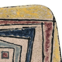 Walter Addison Mid-Century Pottery Trivet: Squares in Squares