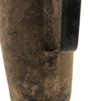 Old Iron Oil Can Pitcher with Great Form and Coiled Spout