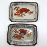 Pair of Small Hand-painted Japanese Porcelain Trays