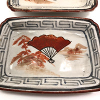Pair of Small Hand-painted Japanese Porcelain Trays
