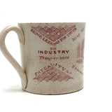 Benjamin Franklin Poor Richard's Maxims 19th Century Pearlware Child's Cup