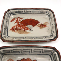 Pair of Small Hand-painted Japanese Porcelain Trays
