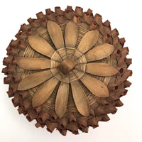 Striking Wabanaki MicMac Lidded Splint and Sweetgrass Porcupine Curl Basket-reserved for JE