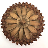 Striking Wabanaki MicMac Lidded Splint and Sweetgrass Porcupine Curl Basket-reserved for JE