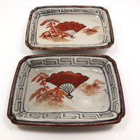 Pair of Small Hand-painted Japanese Porcelain Trays