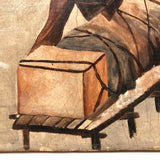 C. 1920s-30s Oil on Canvas Painted in Labrador, Inspired by Grenfell Mission Rug