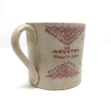 Benjamin Franklin Poor Richard's Maxims 19th Century Pearlware Child's Cup