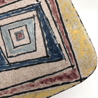 Walter Addison Mid-Century Pottery Trivet: Squares in Squares
