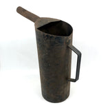Old Iron Oil Can Pitcher with Great Form and Coiled Spout