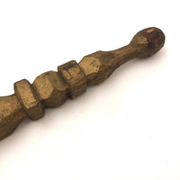 Gold Painted Finely Carved Two Balls in Cage Rattle Whimsy