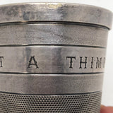 Just a Thimble Full Silver-plate Jigger or Tumbler