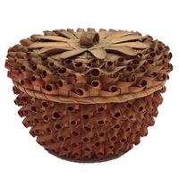 Striking Wabanaki MicMac Lidded Splint and Sweetgrass Porcupine Curl Basket-reserved for JE