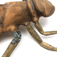 Crazy Giant Carved Cicada with Cast Brass Legs