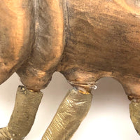 Crazy Giant Carved Cicada with Cast Brass Legs
