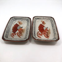 Pair of Small Hand-painted Japanese Porcelain Trays