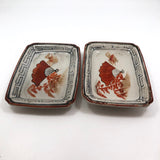 Pair of Small Hand-painted Japanese Porcelain Trays