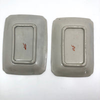 Pair of Small Hand-painted Japanese Porcelain Trays