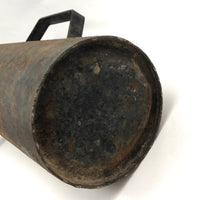 Old Iron Oil Can Pitcher with Great Form and Coiled Spout