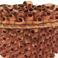 Striking Wabanaki MicMac Lidded Splint and Sweetgrass Porcupine Curl Basket-reserved for JE