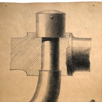 H.A Brown Large Graphite Industrial Design Renderings - SOLD INDIVIDUALLY