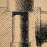 H.A Brown Large Graphite Industrial Design Renderings - SOLD INDIVIDUALLY