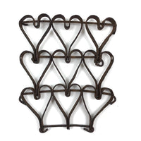 Antique Iron Hearts Mat Fragment