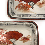 Pair of Small Hand-painted Japanese Porcelain Trays