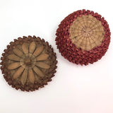 Striking Wabanaki MicMac Lidded Splint and Sweetgrass Porcupine Curl Basket-reserved for JE