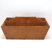 Orange Painted Much Loved Wooden Carpenter's Box