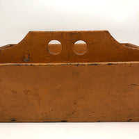 Orange Painted Much Loved Wooden Carpenter's Box