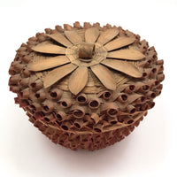 Striking Wabanaki MicMac Lidded Splint and Sweetgrass Porcupine Curl Basket-reserved for JE