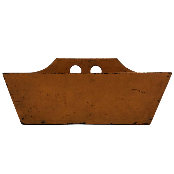 Orange Painted Much Loved Wooden Carpenter's Box