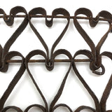 Antique Iron Hearts Mat Fragment