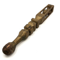 Gold Painted Finely Carved Two Balls in Cage Rattle Whimsy