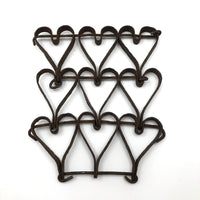 Antique Iron Hearts Mat Fragment